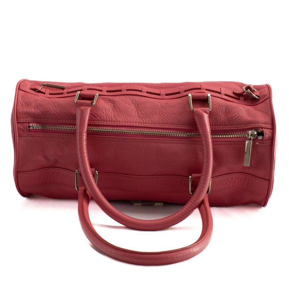 Shih Barrel Pink Leather Bag - Picture 4 of 6